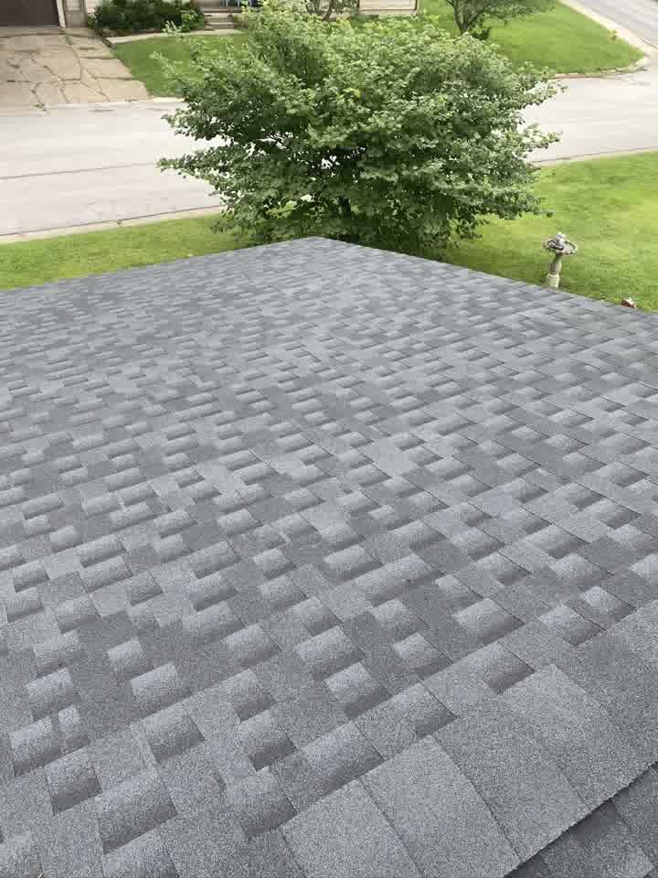 New architectural shingles up close