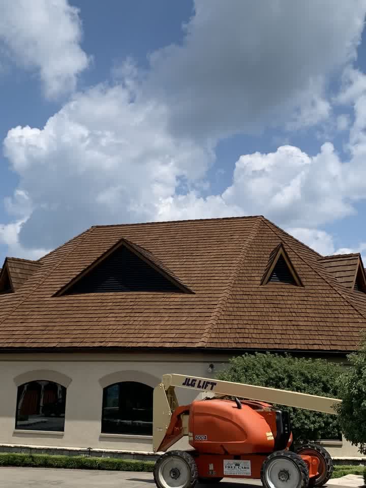 House with new cedar shake roof