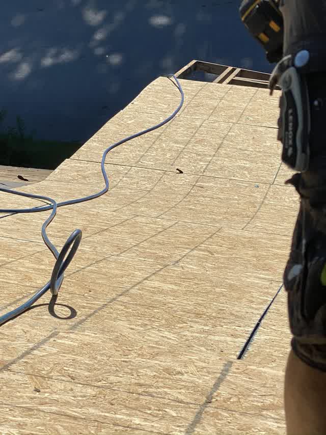 Fresh roof decking ready for underlayment